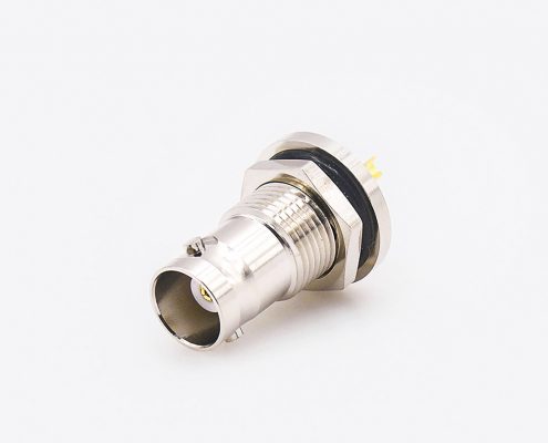 BNC連接器面板安裝防水母頭前鎖穿墻直式接線(xiàn)焊接