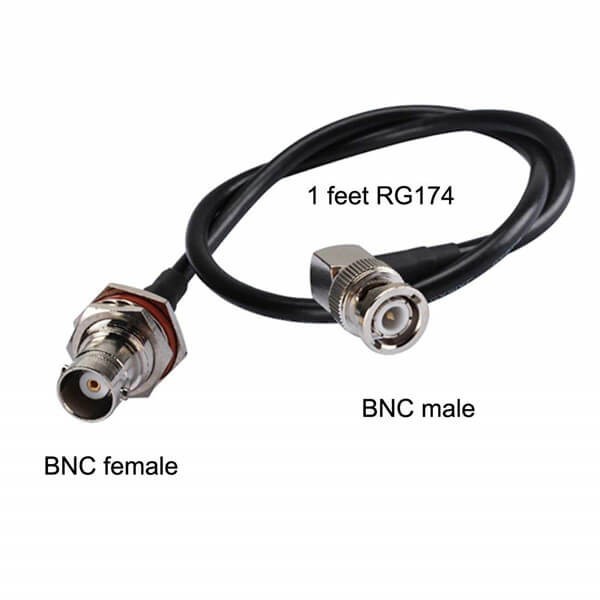 BNC接頭射頻線RG174接防水BNC母頭轉公頭